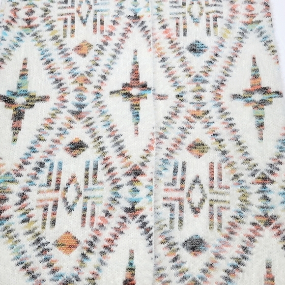 OCEANUS Southwestern Knit Open Front Cardigan Duster Soft & Cozy (S) - Picture 6 of 12